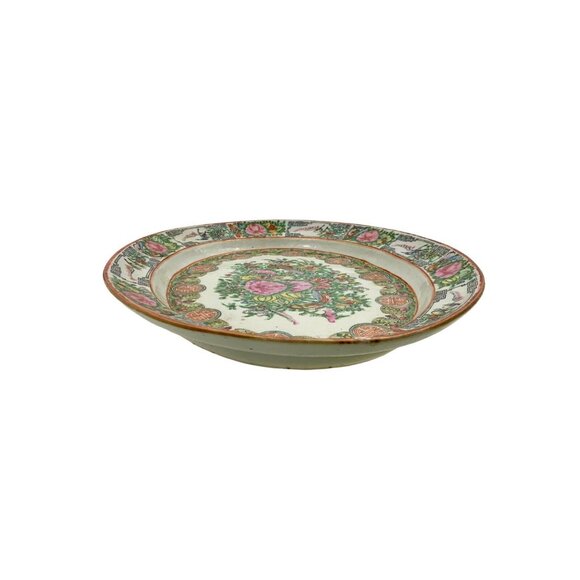 Rose Medallion Dish Asian Design Plate Old Vintage Collectibles Oriental Decor - Picture 4 of 7
